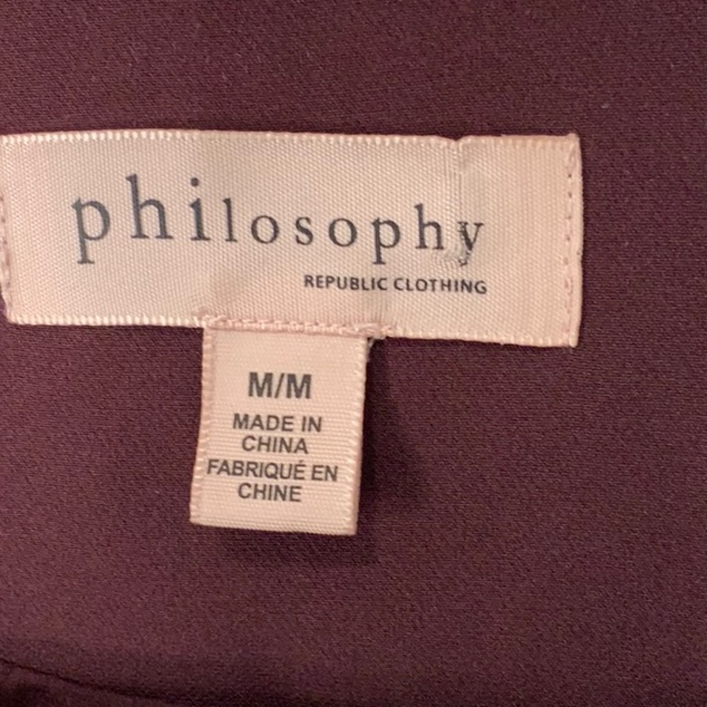 Philosophy Deep Burgundy Blazer with Gold Accents - Picture 4 of 8